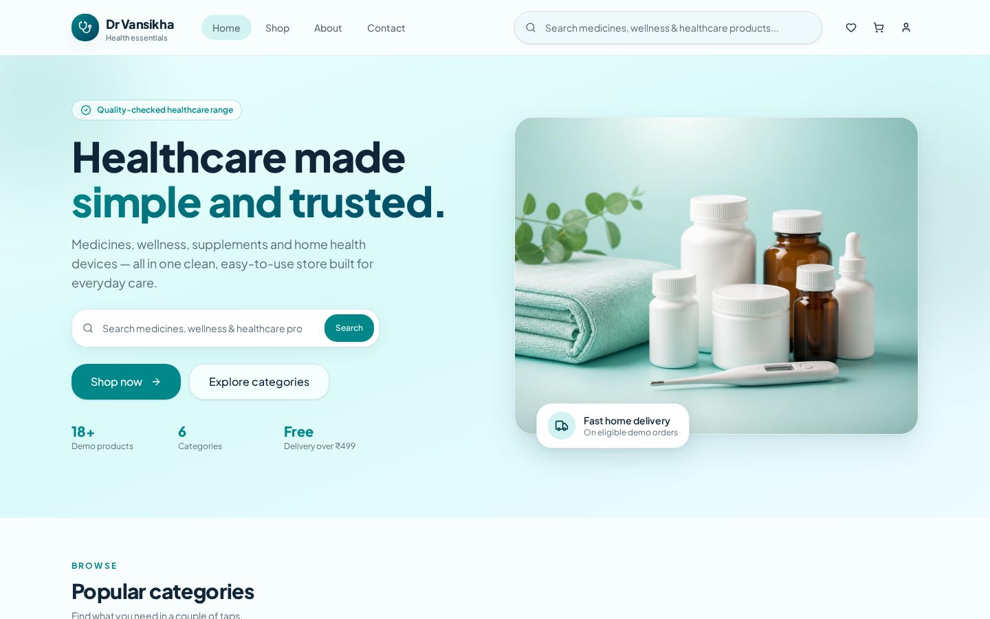 Dr Vansh Demo website preview