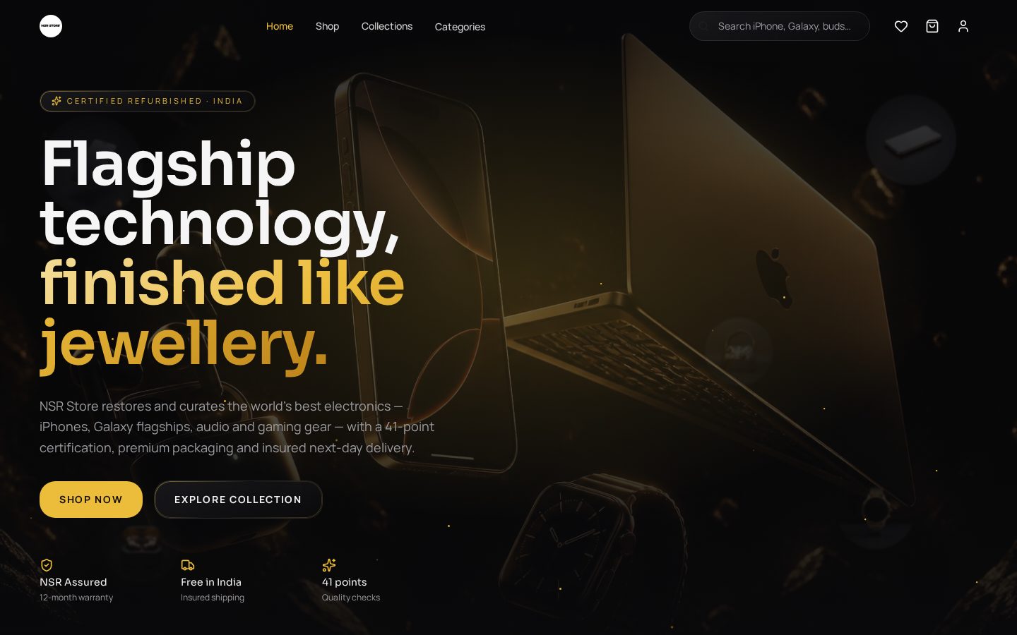 NSR Store website